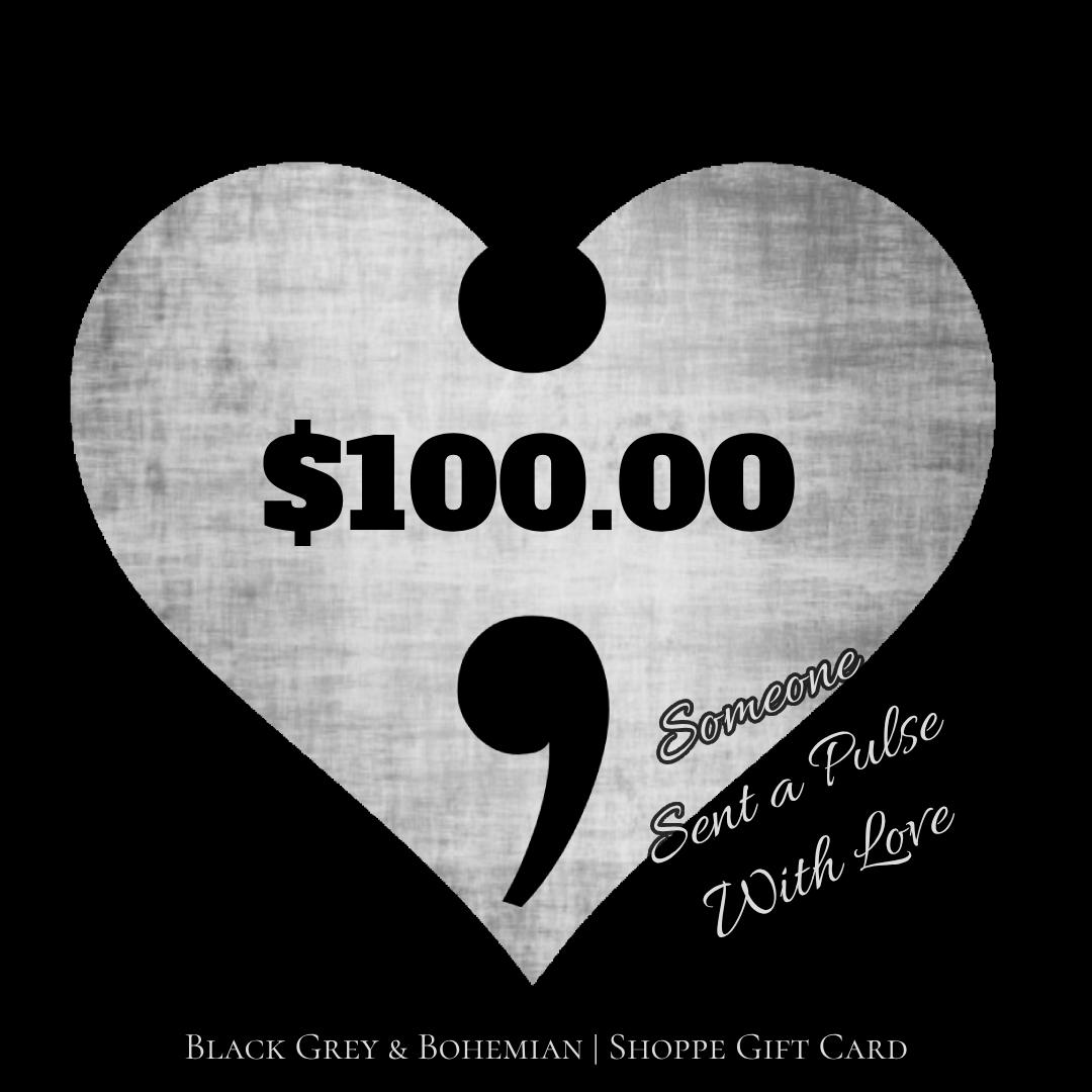 Pulse Card | Black Grey & Bohemian Gift Card, E Card
