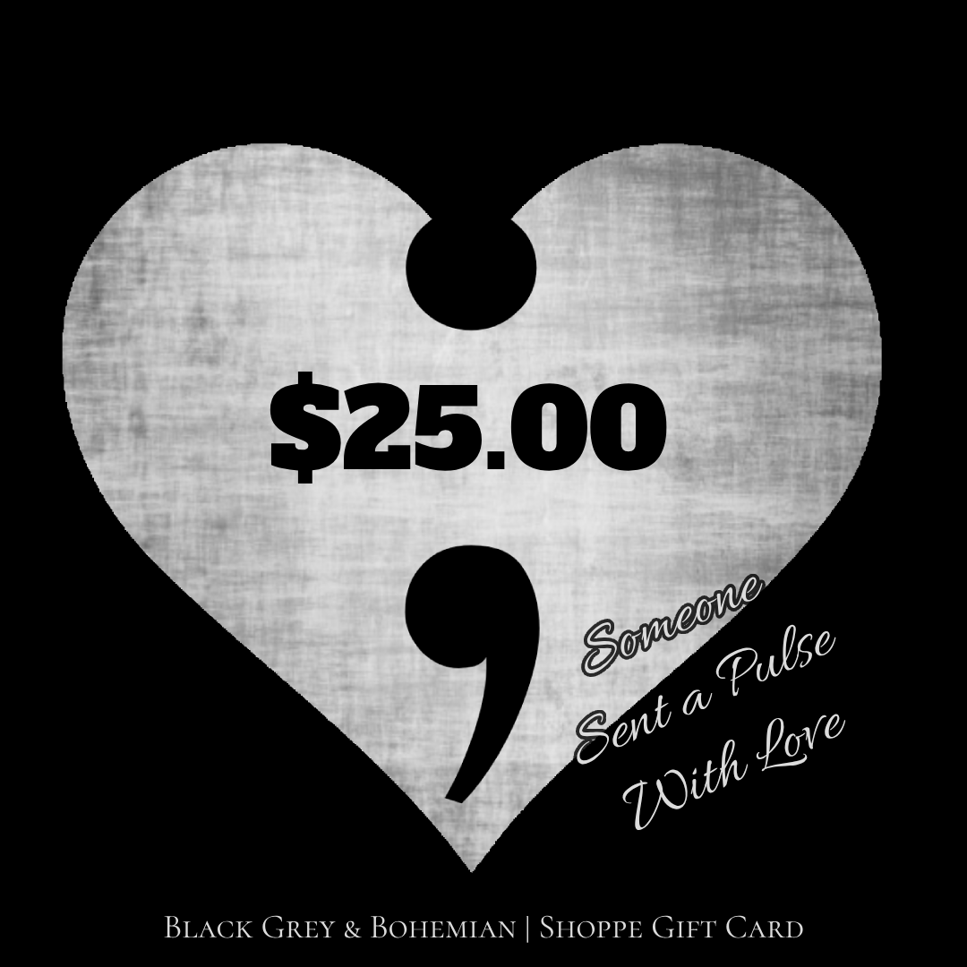 Pulse Card | Black Grey & Bohemian Gift Card, E Card