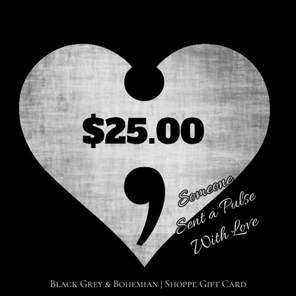 Pulse Card | Black Grey & Bohemian Gift Card, E Card