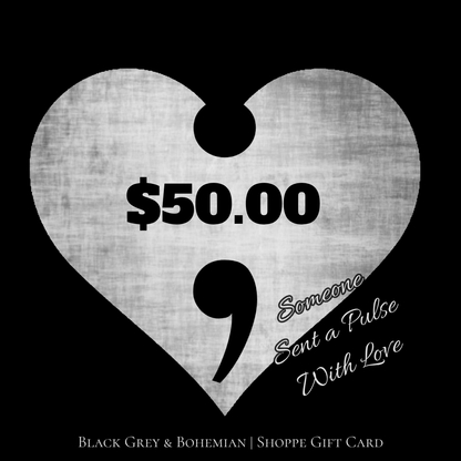 Pulse Card | Black Grey & Bohemian Gift Card, E Card